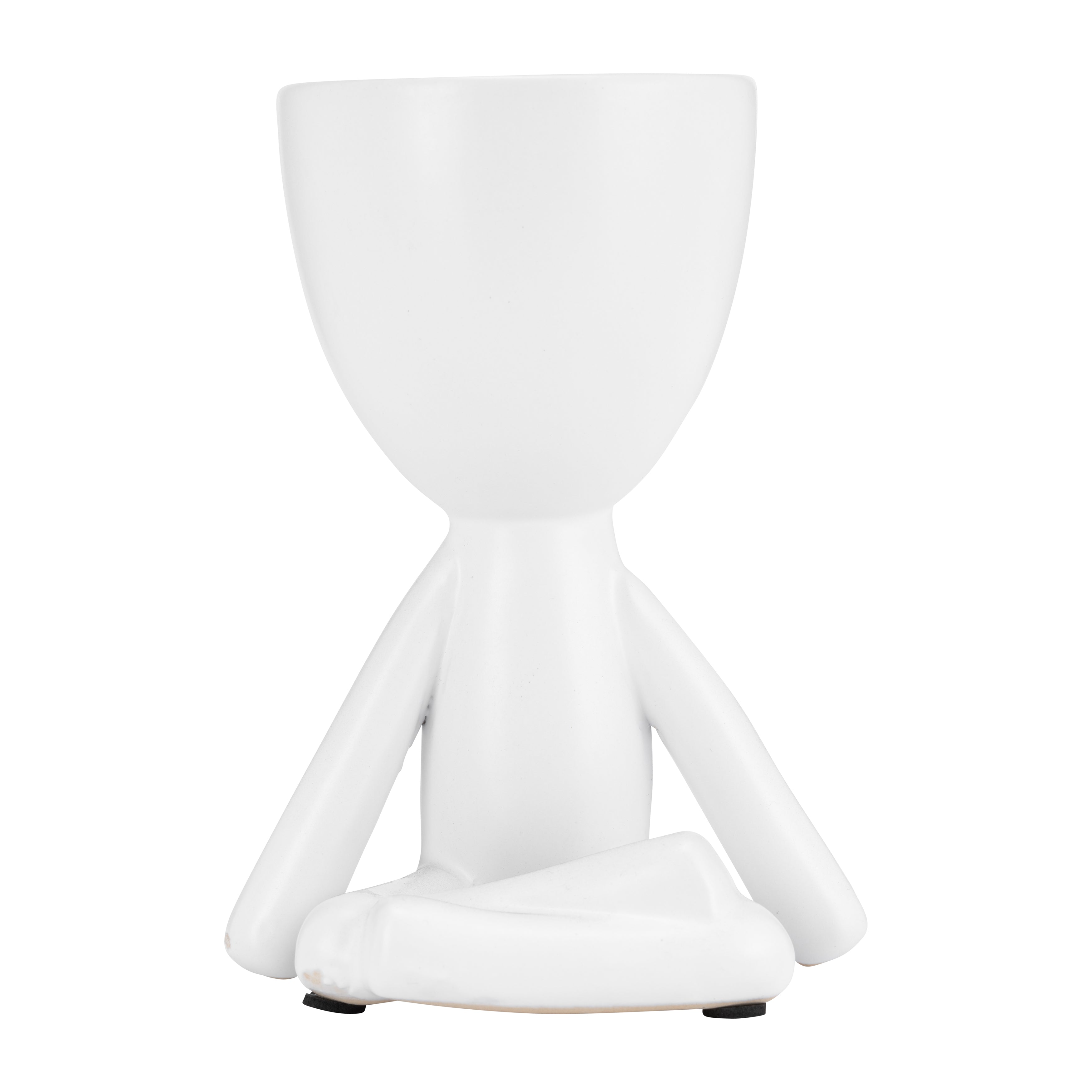 Cer, S/3 8" Sitting Humans, White - Decor Addict, LLC