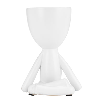 Cer, S/3 8" Sitting Humans, White - Decor Addict, LLC