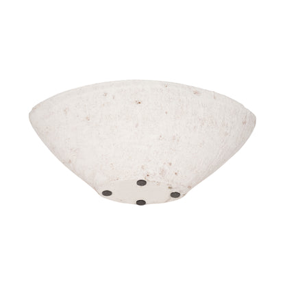 10" Tapered Bowl Rough Finish, White - Decor Addict, LLC