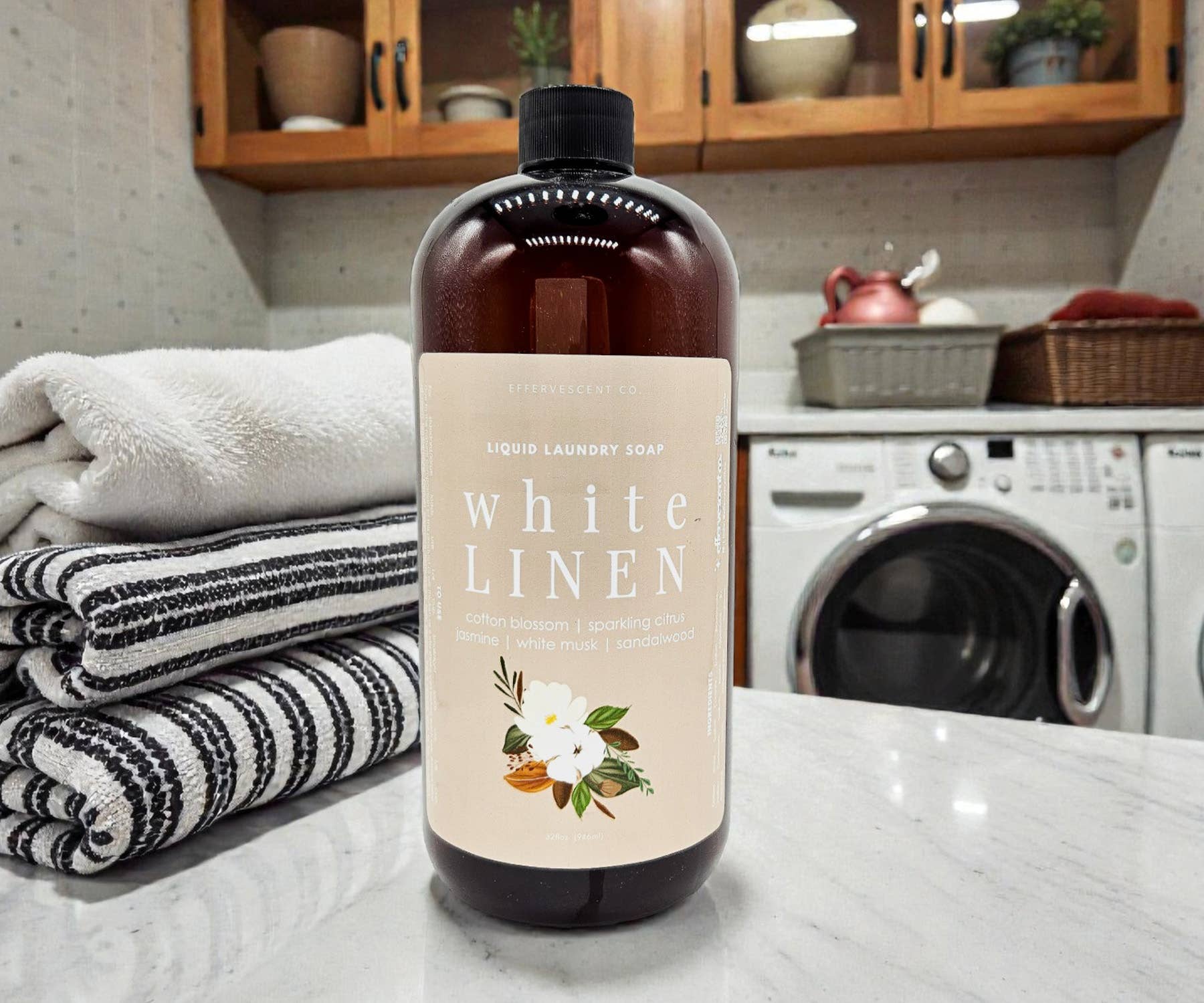 White Linen | 32oz Liquid Laundry Soap - Decor Addict, LLC