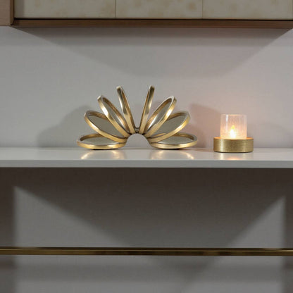Decorative Sculpture - Gold Metal Slinky Ring, 11 in. - Decor Addict, LLC