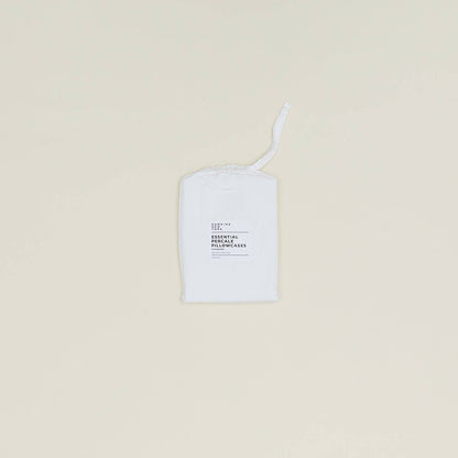 ESSENTIAL PERCALE PILLOWCASES - WHITE: STANDARD - Decor Addict, LLC