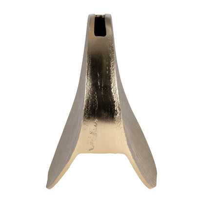 Metal, 8" Etched Oval Vase, Champagne - Decor Addict, LLC