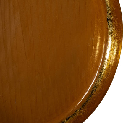 Iron,15",circle Wall Deco,oak - Decor Addict, LLC