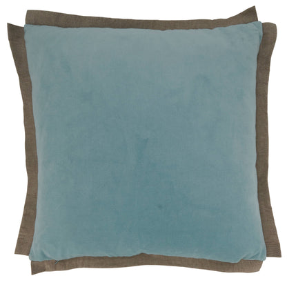 Flange Edge Velvet Pillow: Blush / Down Filled / 20" - Decor Addict, LLC