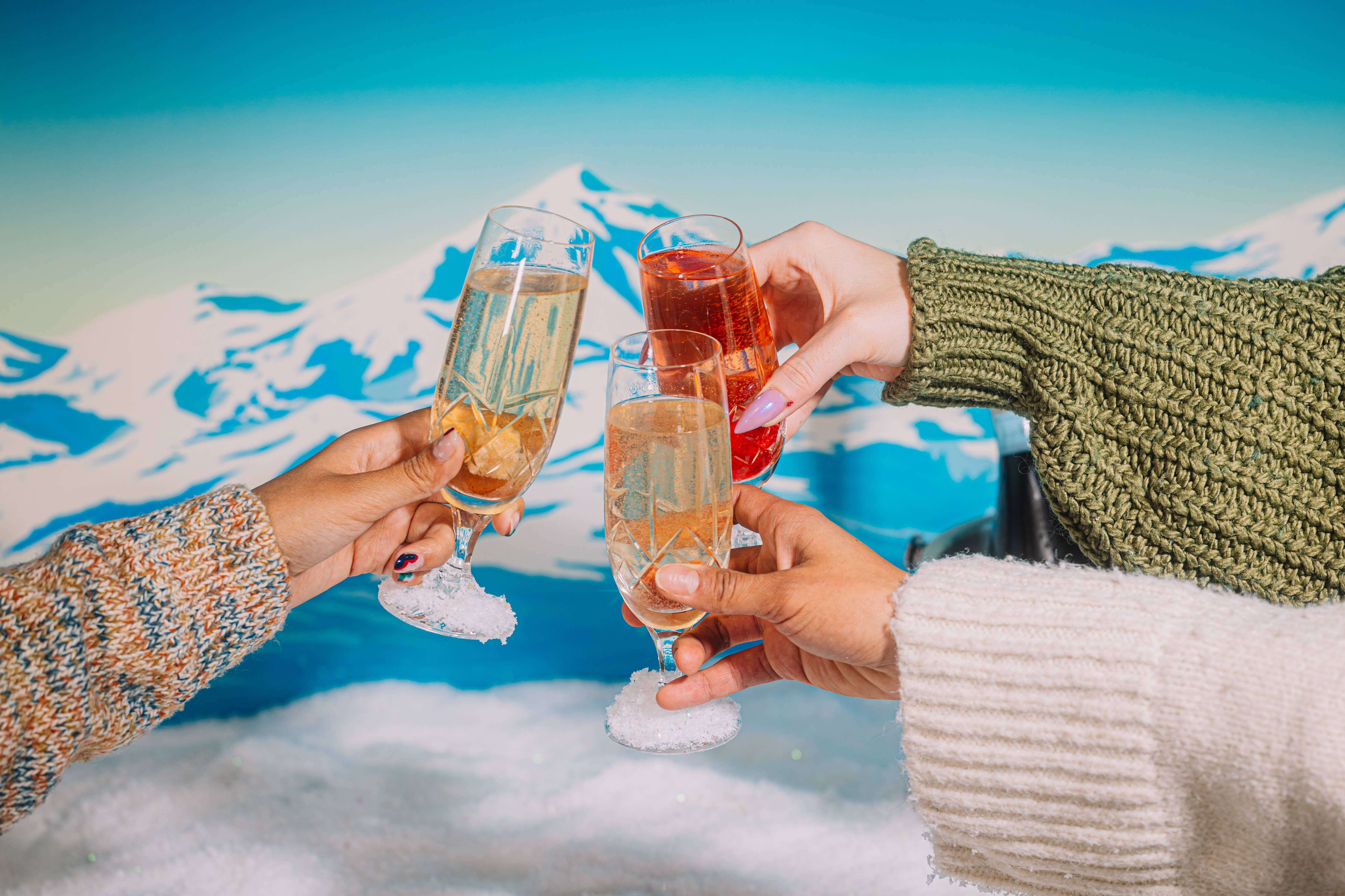 Champagne Mixer Cube Trio, Holiday/New Year’s Toast - Decor Addict, LLC