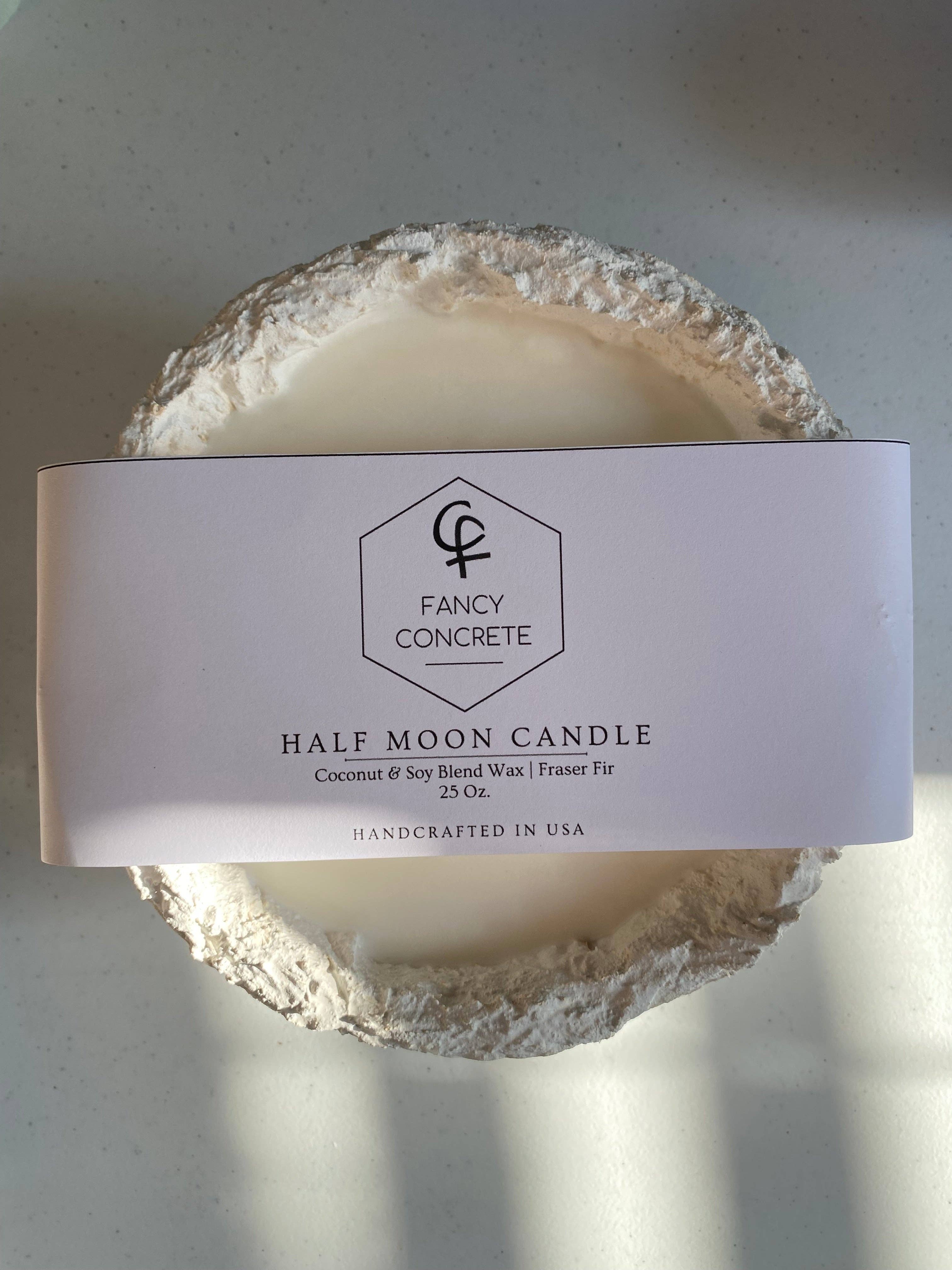 Half Moon Candle | Bowl Candle: White & Gold / Moroccan Cashmere - Decor Addict, LLC