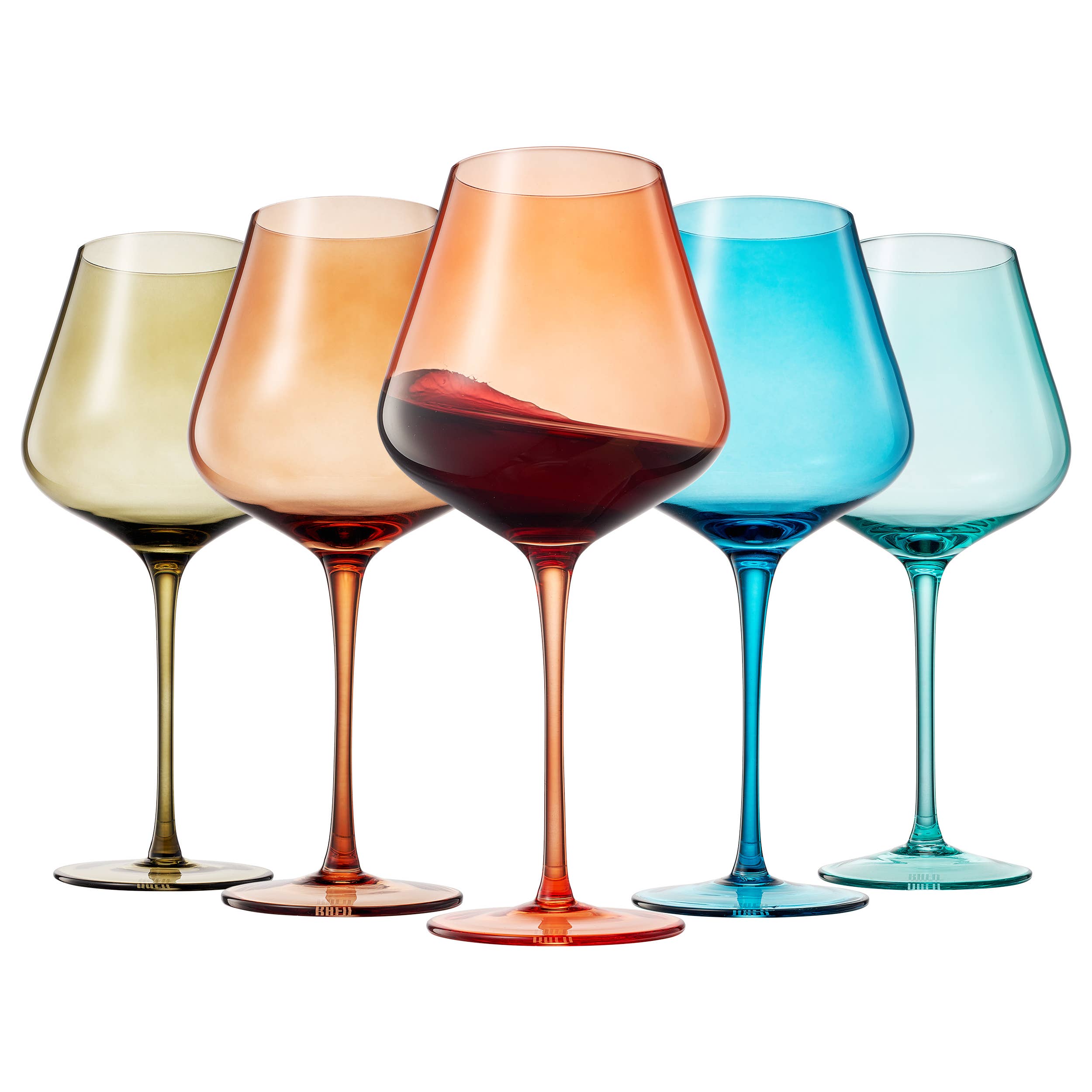 Colors of the French Riviera, Wine Glasses | 5 Set, 20 OZ - Decor Addict, LLC