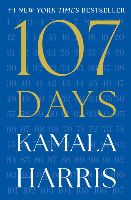107 Days by Kamala Harris: Hardcover; 320 pages / English - Decor Addict, LLC
