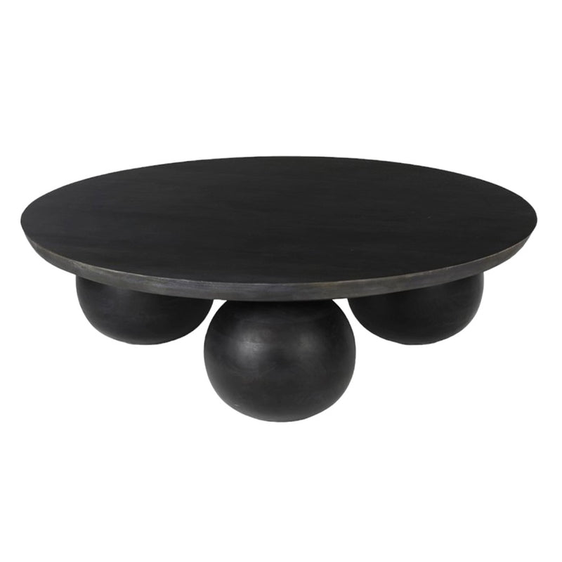 Wood, 36" Orb Coffee Table, Black Kd/ 2boxes