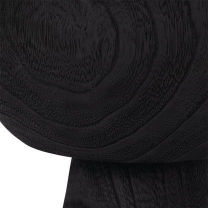 Wood, 8" Bowl W/ Stand, Black - Decor Addict, LLC