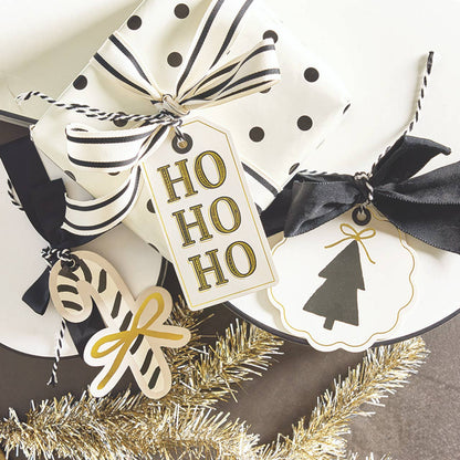 Gift Tag Book - Winter White: Cardstock/Metal Ring / 4.5" L x 2.5" W - Decor Addict, LLC