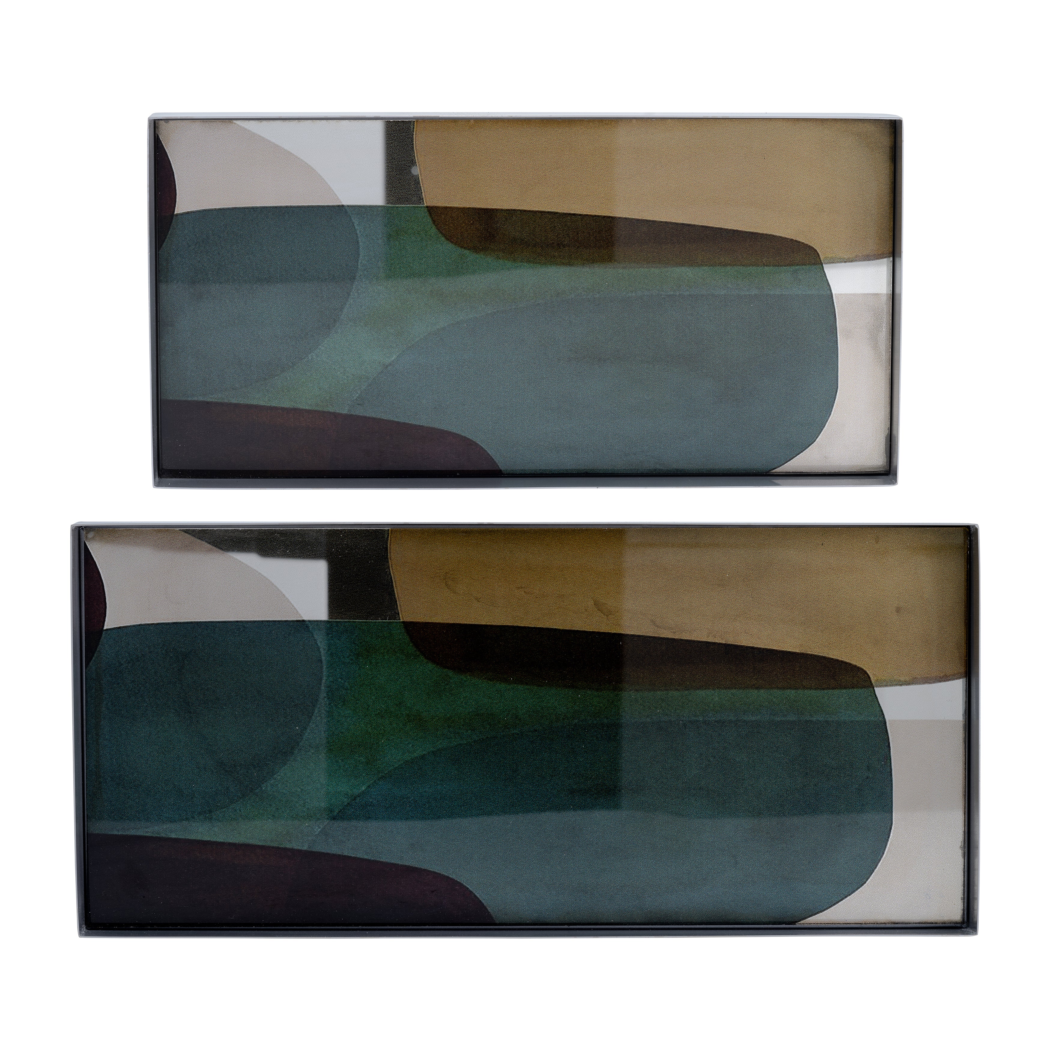 Sagebrook Home Metal/glass Tray - Thumbnail 2