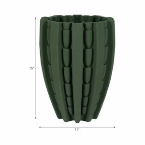15" Lakeland 3D-Printed Vase, Green