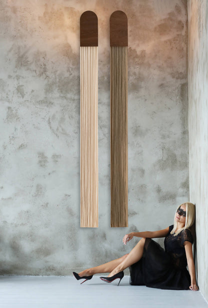 Macrame Fiber Wall Hanging for Elegant Home V80 : Terracotta / Jacobean - Decor Addict, LLC