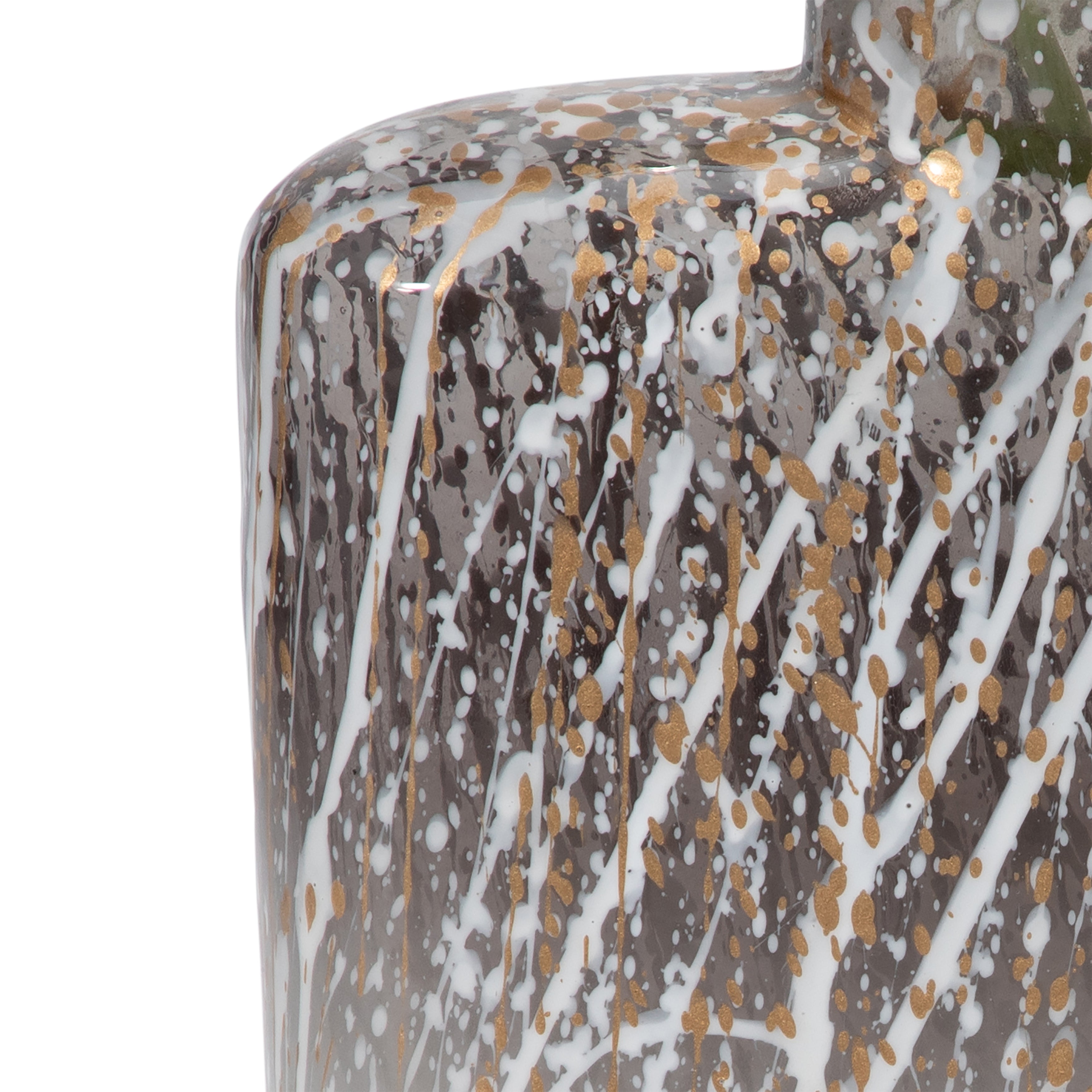 Glass,10",striped Stained Vase,multi - Decor Addict, LLC