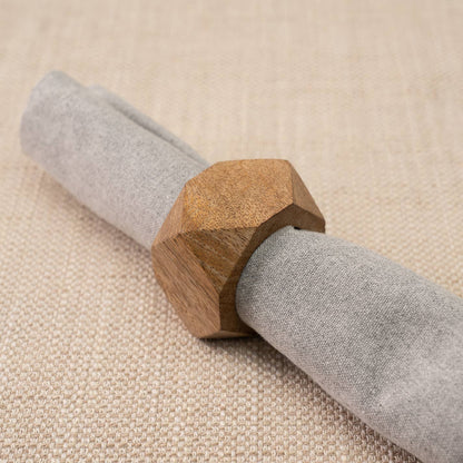 Wooden Diamond Napkin Ring - Decor Addict, LLC