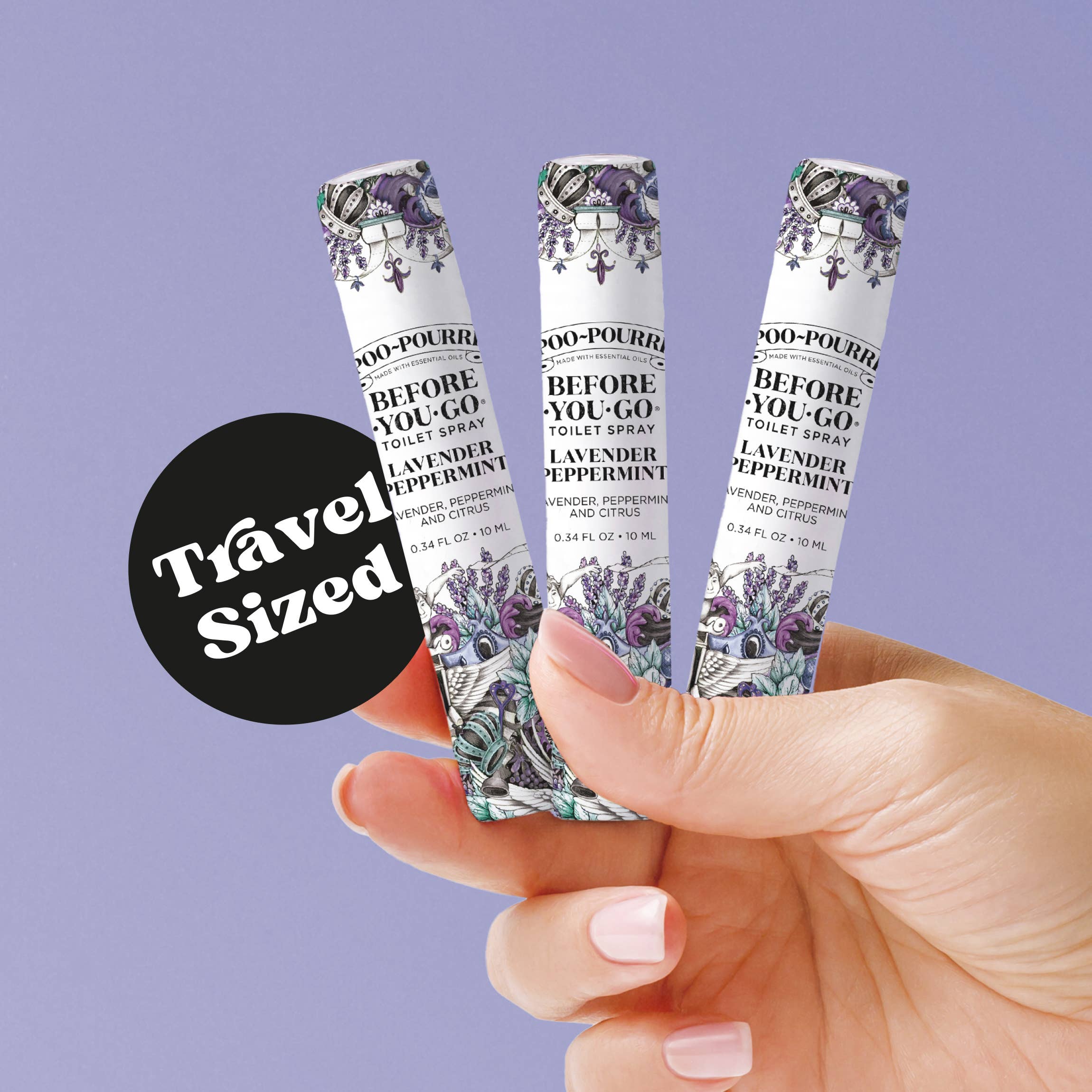 Poo~Pourri Lavender Peppermint 10mL Travel Size - Decor Addict, LLC