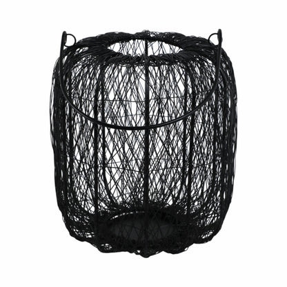 Metal, 10"h Wire Lantern, Black - Decor Addict, LLC
