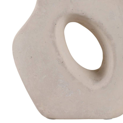 Ceramic Modern Curved Squiggle Sculpture - White, 15 in. - Decor Addict, LLC