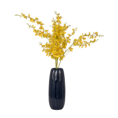Ceramic 14" Vase , Navy Blue - Decor Addict, LLC