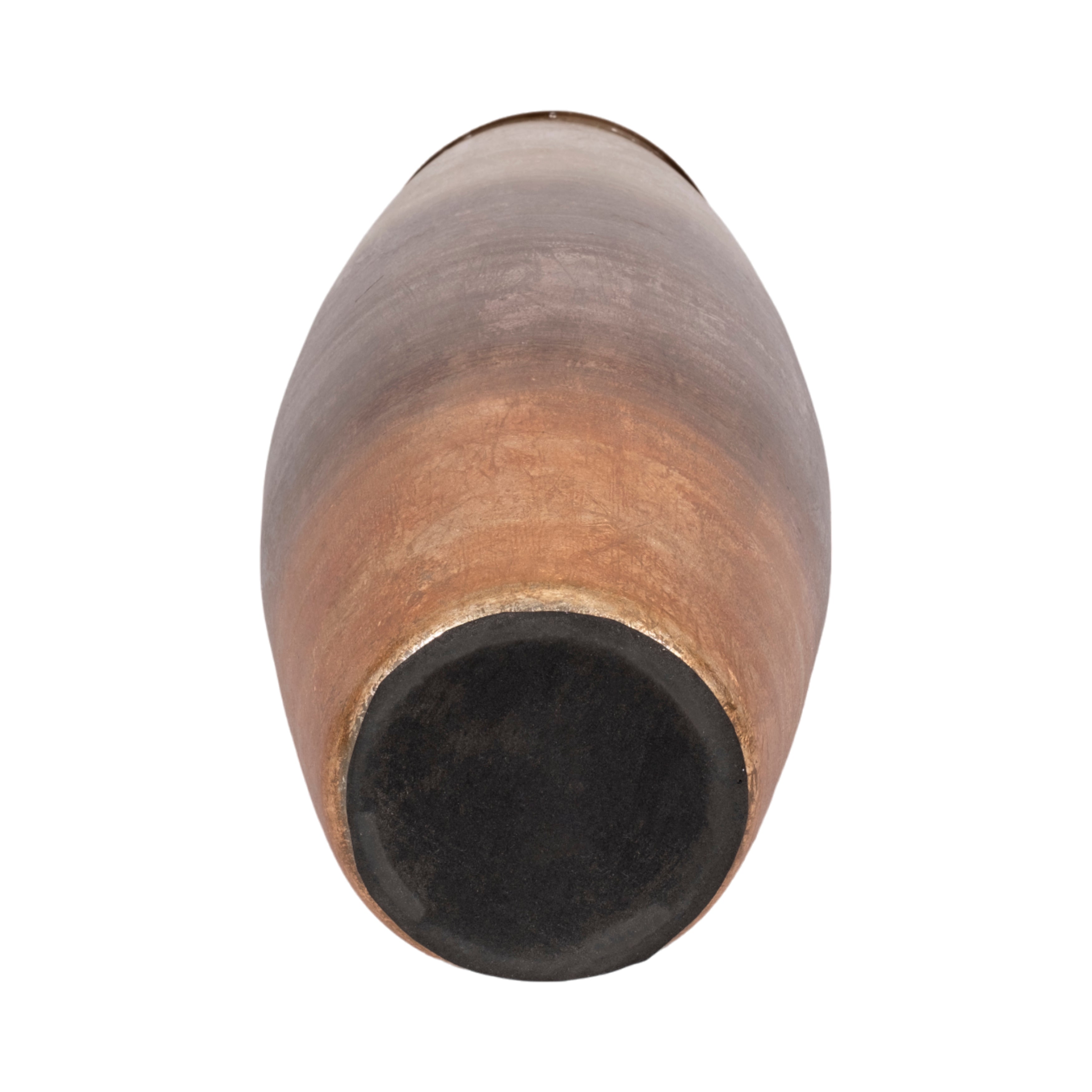 24" Curved Glass Vase Metallic Ombre Finish, Multi - Decor Addict, LLC