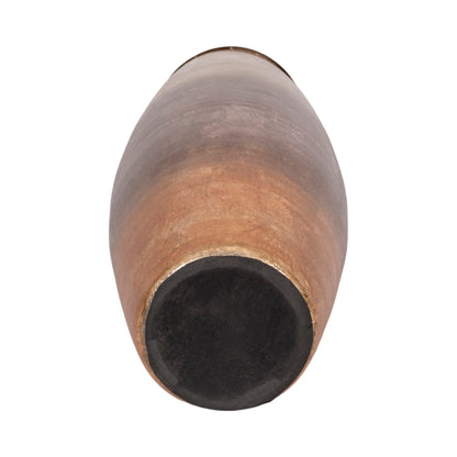 24" Curved Glass Vase Metallic Ombre Finish, Multi - Decor Addict, LLC