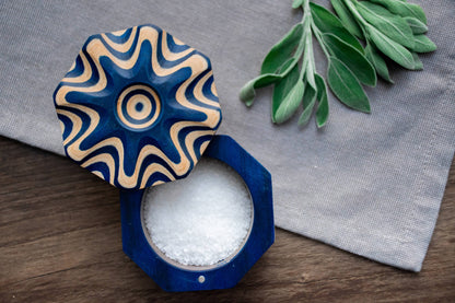 3.5" x 2" Blue Pakka Salt Cellar - Decor Addict, LLC