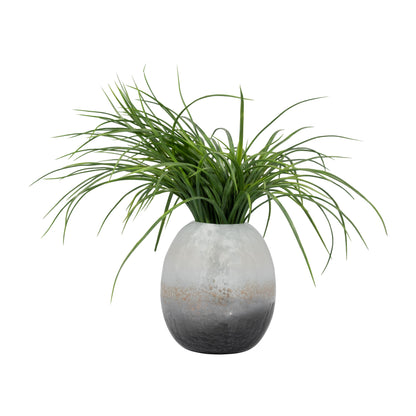 Glass, 8" Crackle Vase, Multi - Decor Addict, LLC