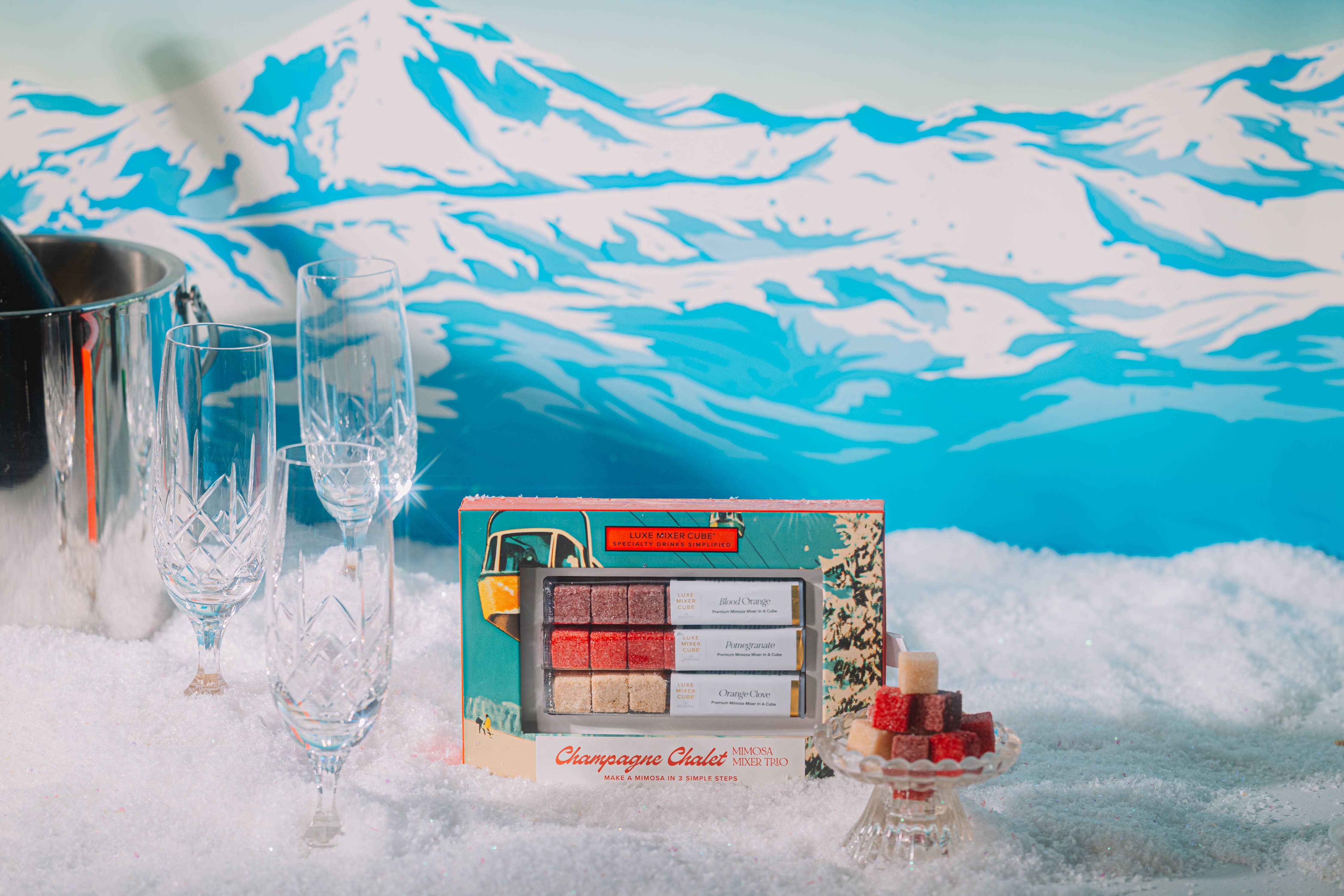 Champagne Mixer Cube Trio, Holiday/New Year’s Toast - Decor Addict, LLC