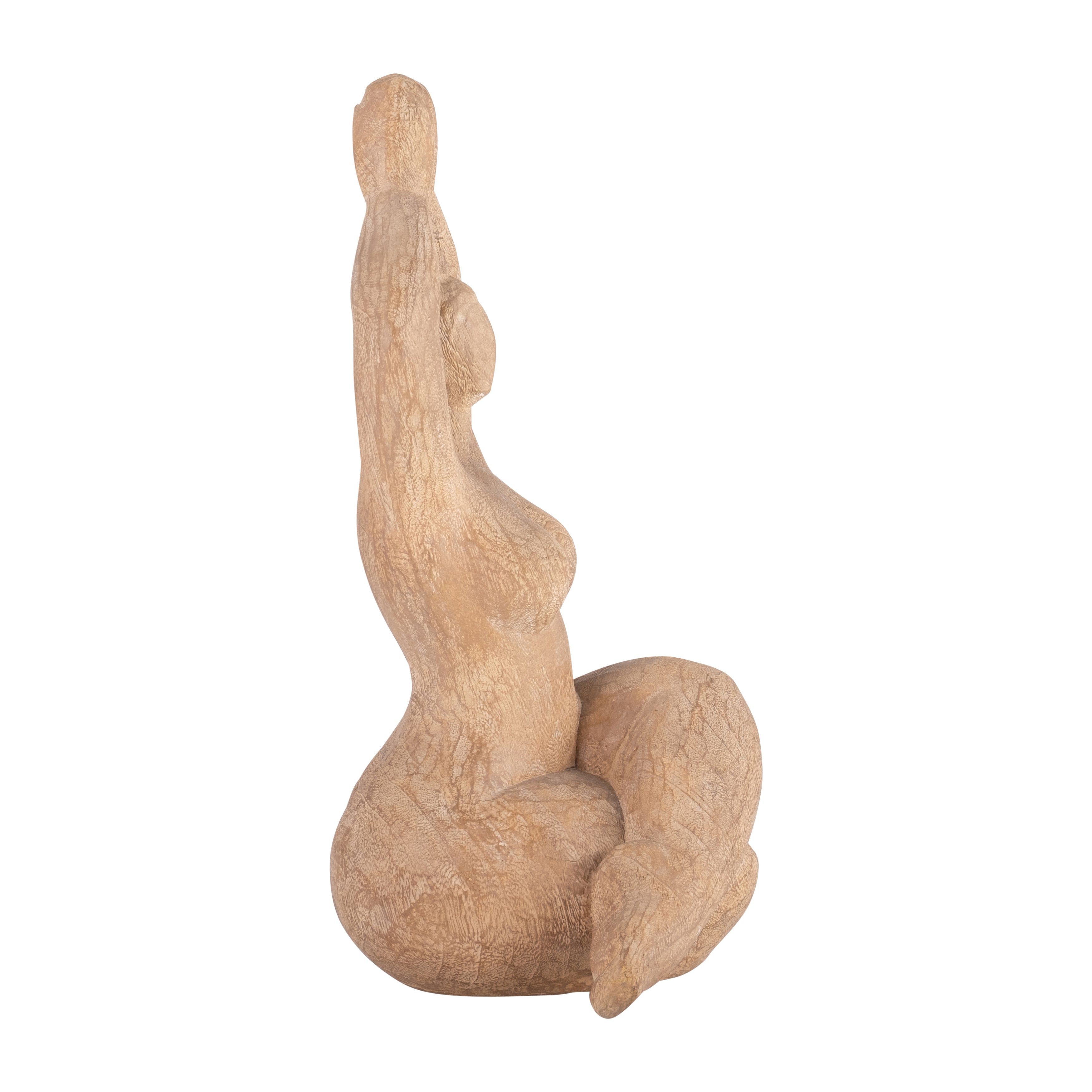 Resin 11" Namaste Female Yoga Figurine, Brown - Decor Addict, LLC