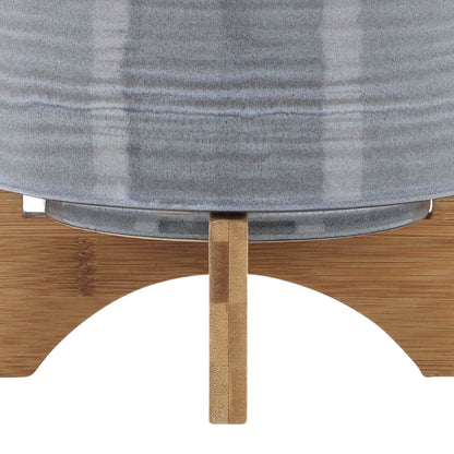 Ceramic 8" Planter On Stand, Blue Fade - Decor Addict, LLC