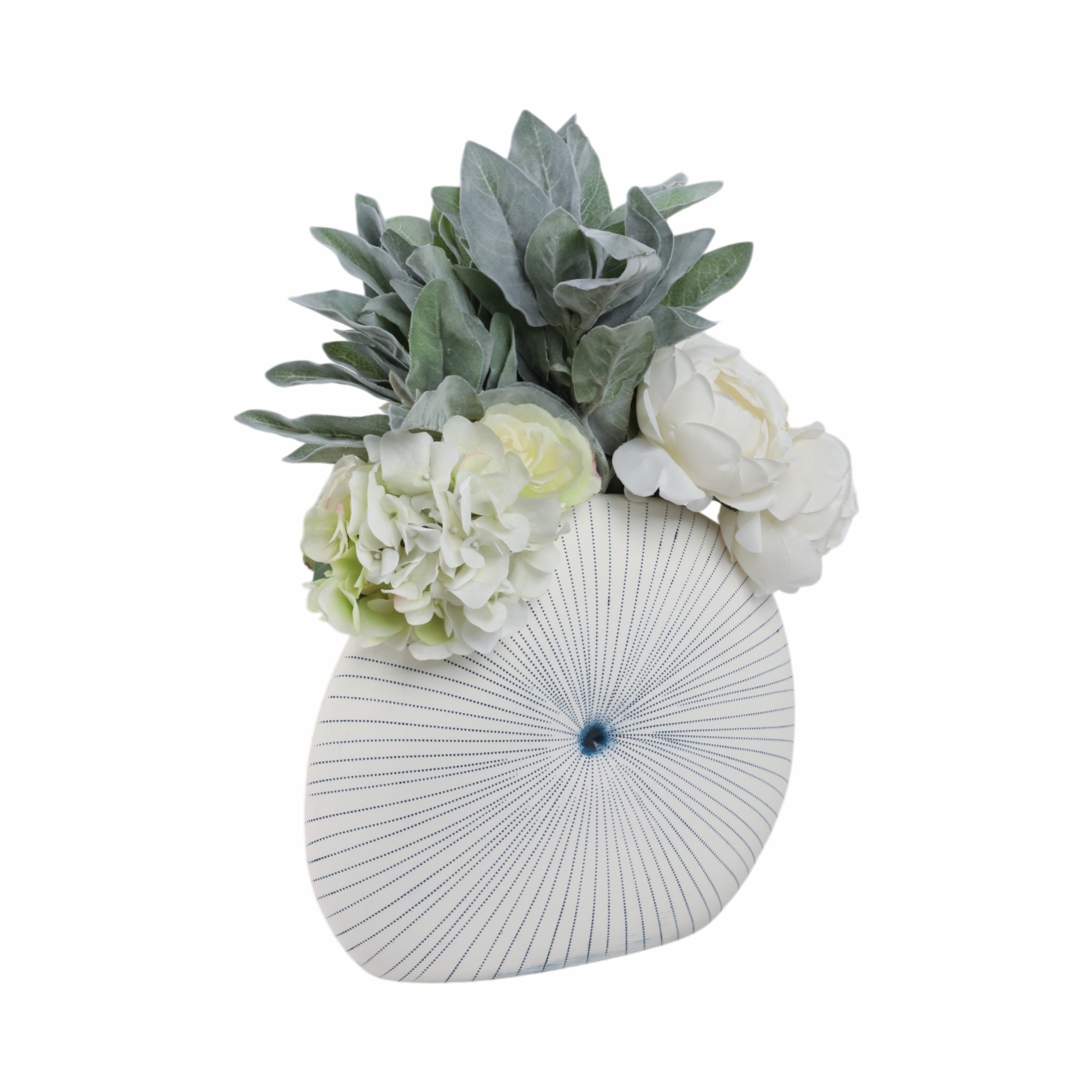 14x12" Round Dotted Shell Vase - Thumbnail 2