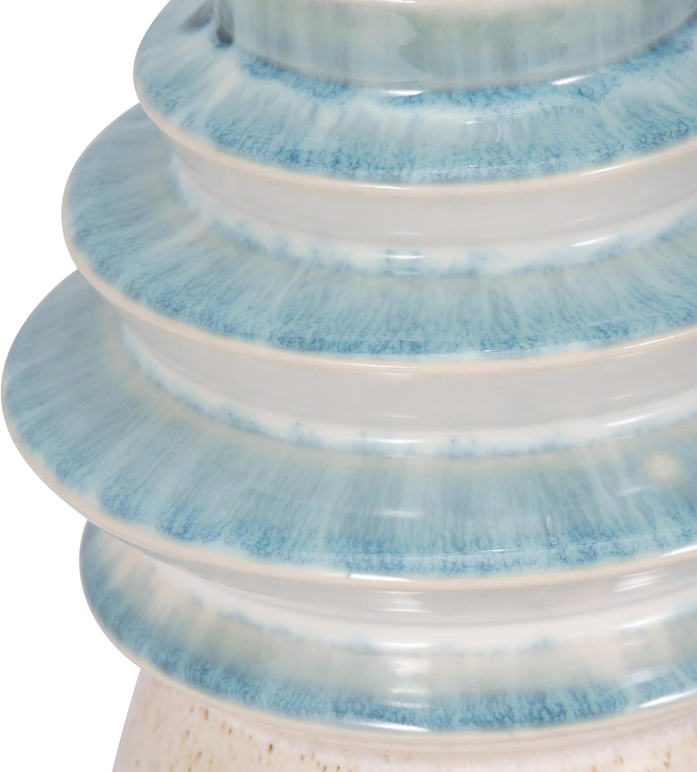 12" Fluted Top Vase Reactive Finish, Multi - Decor Addict, LLC