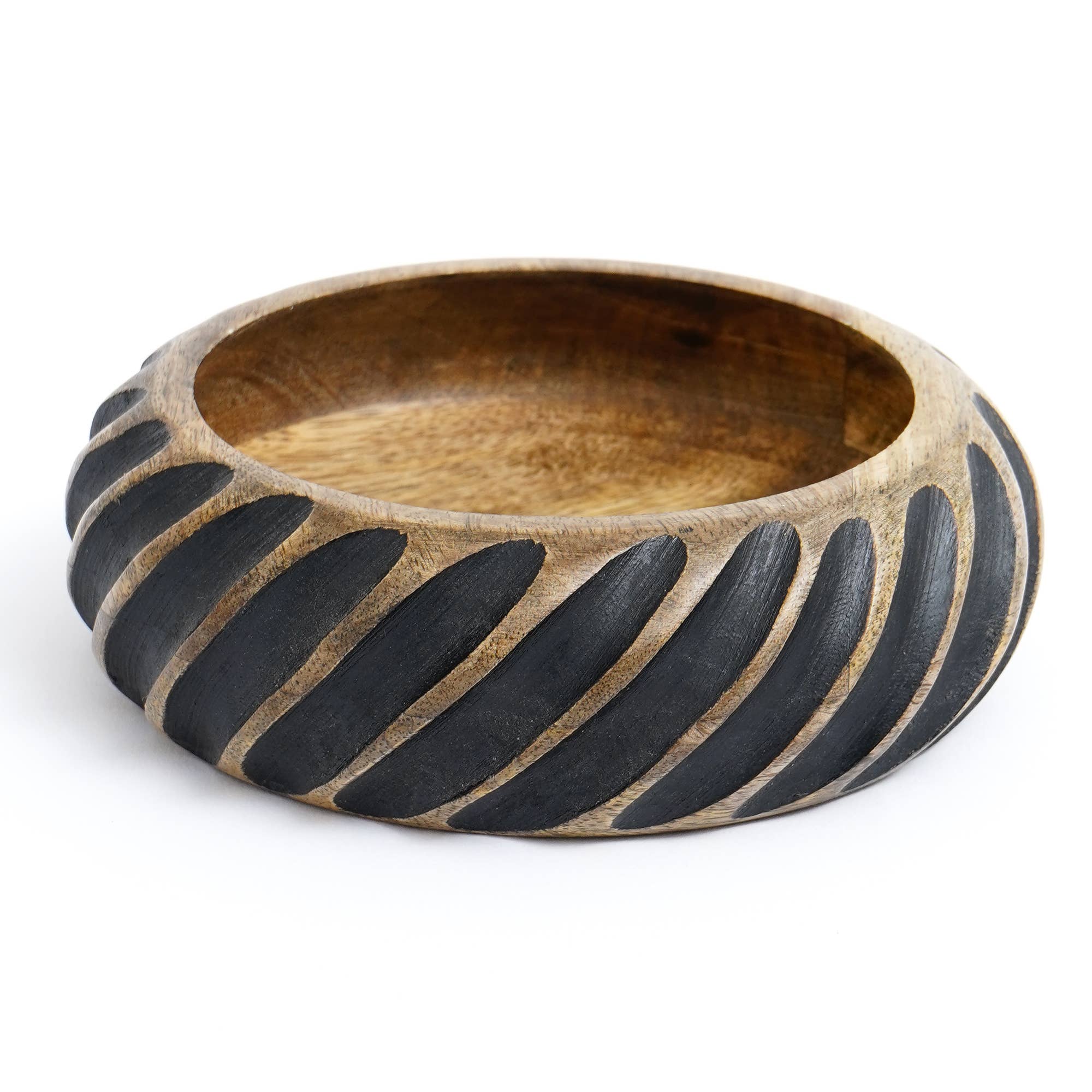6 Inch Round Decorative Handmade Wooden Bowl - Decor Addict, LLC