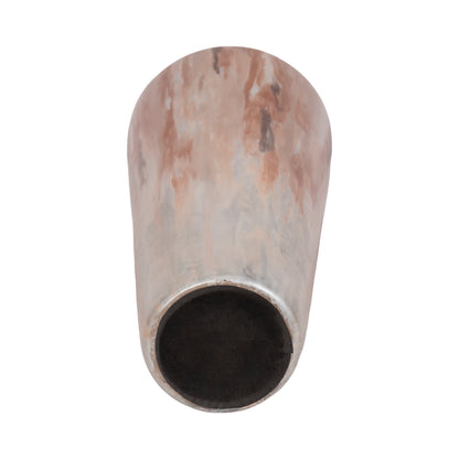 24" Nude Drip Finish Glass Floor Vase, Tan Multi - Decor Addict, LLC