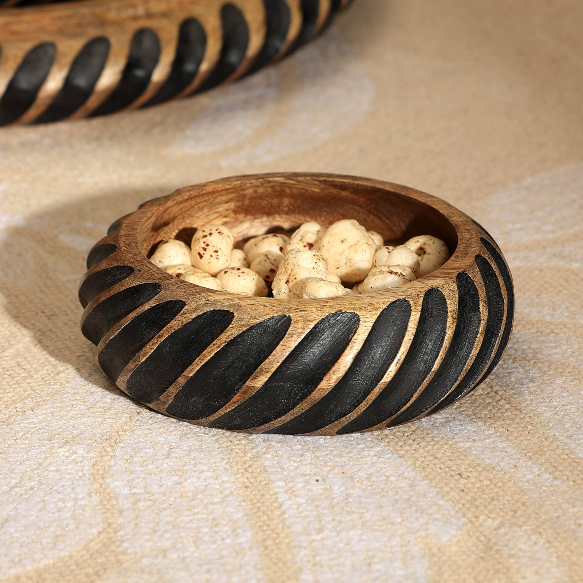 6 Inch Round Decorative Handmade Wooden Bowl - Decor Addict, LLC