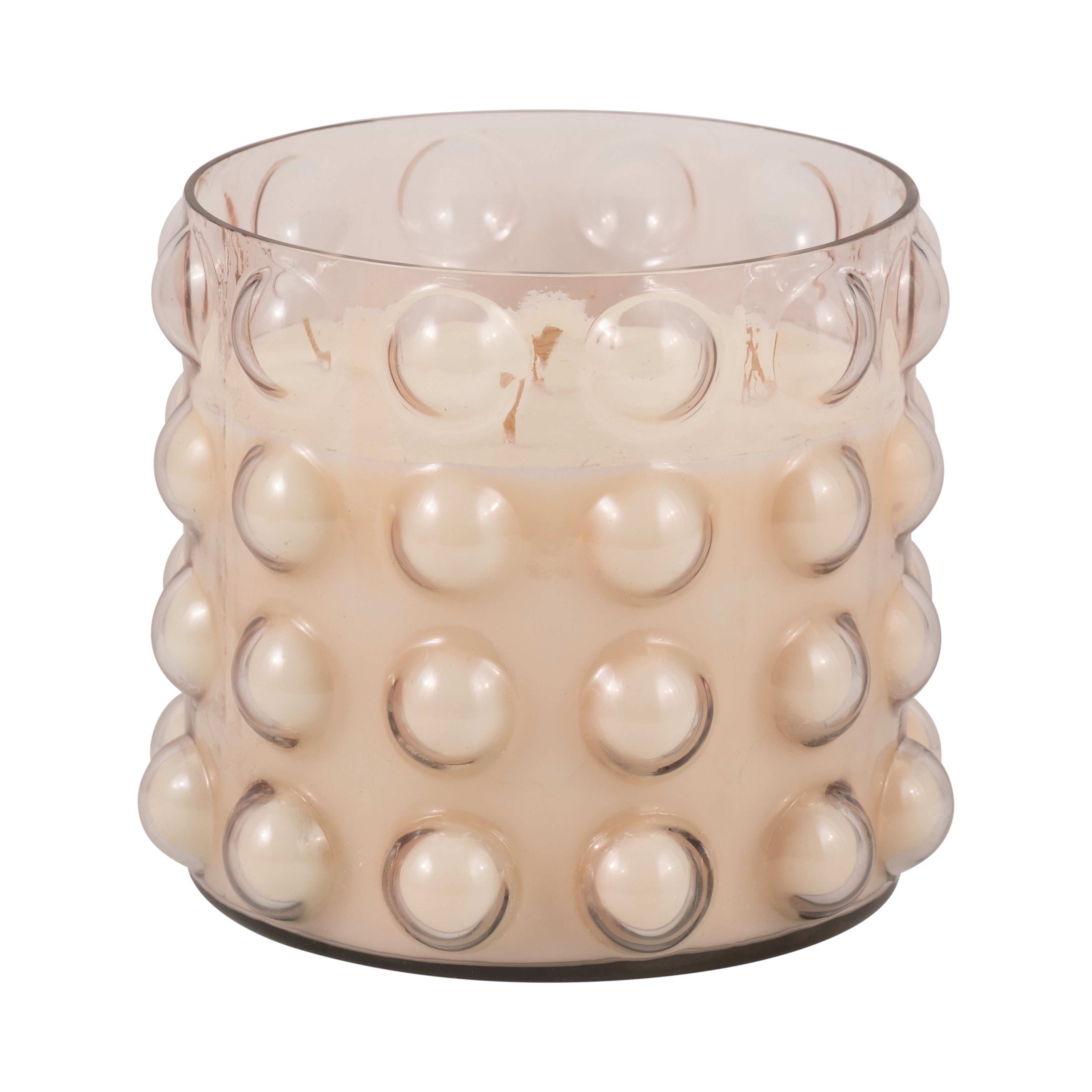 Glass, 9" 102 Oz Bubble Candle, Pink - Decor Addict, LLC