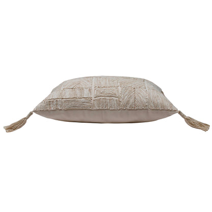 Harmison Handmade Cotton/Wool Throw Pillow, 14" x 20", Tan - Decor Addict, LLC