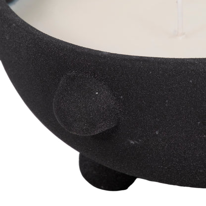 9" 22 Oz Black Amber Sea Salt Bubble Bowl Candle, - Decor Addict, LLC