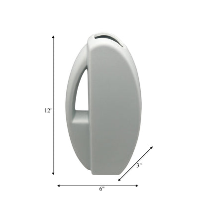 Gray 12 in. Ceramic Novelty Solid Garden Watering Can - Decor Addict, LLC