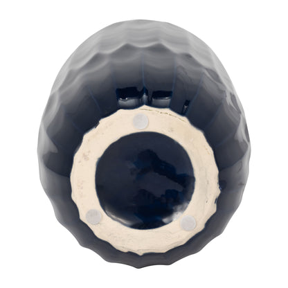 Ceramic 14" Vase , Navy Blue - Decor Addict, LLC