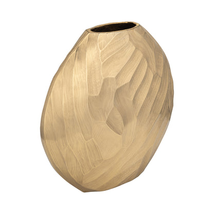 Aluminum 10"h, Hammered Vase, Champagne - Decor Addict, LLC