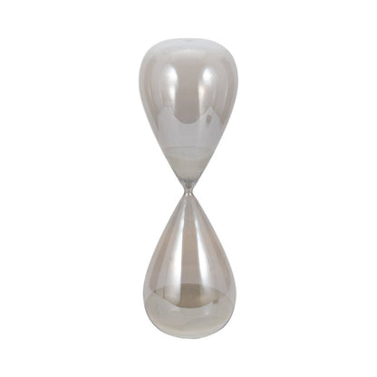 Glass Small Teardrop Silhouette Hourglass - Grey, 20 in. - Decor Addict, LLC