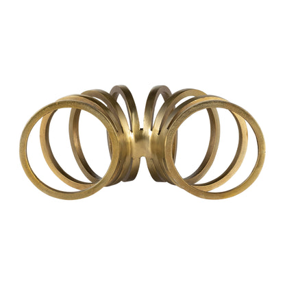 Decorative Sculpture - Gold Metal Slinky Ring, 11 in. - Decor Addict, LLC