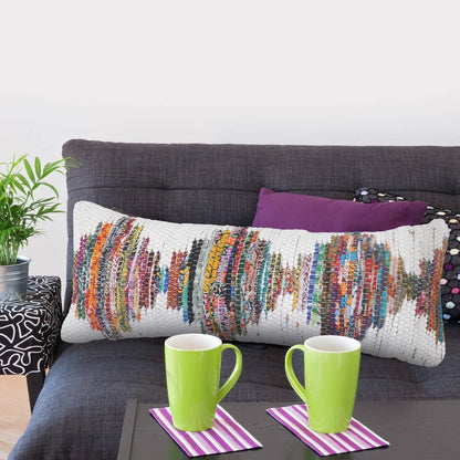 Chantale Geometric Throw Pillow, White/Multi: White/Multi / 14" x 36" / Poly Filled - Decor Addict, LLC