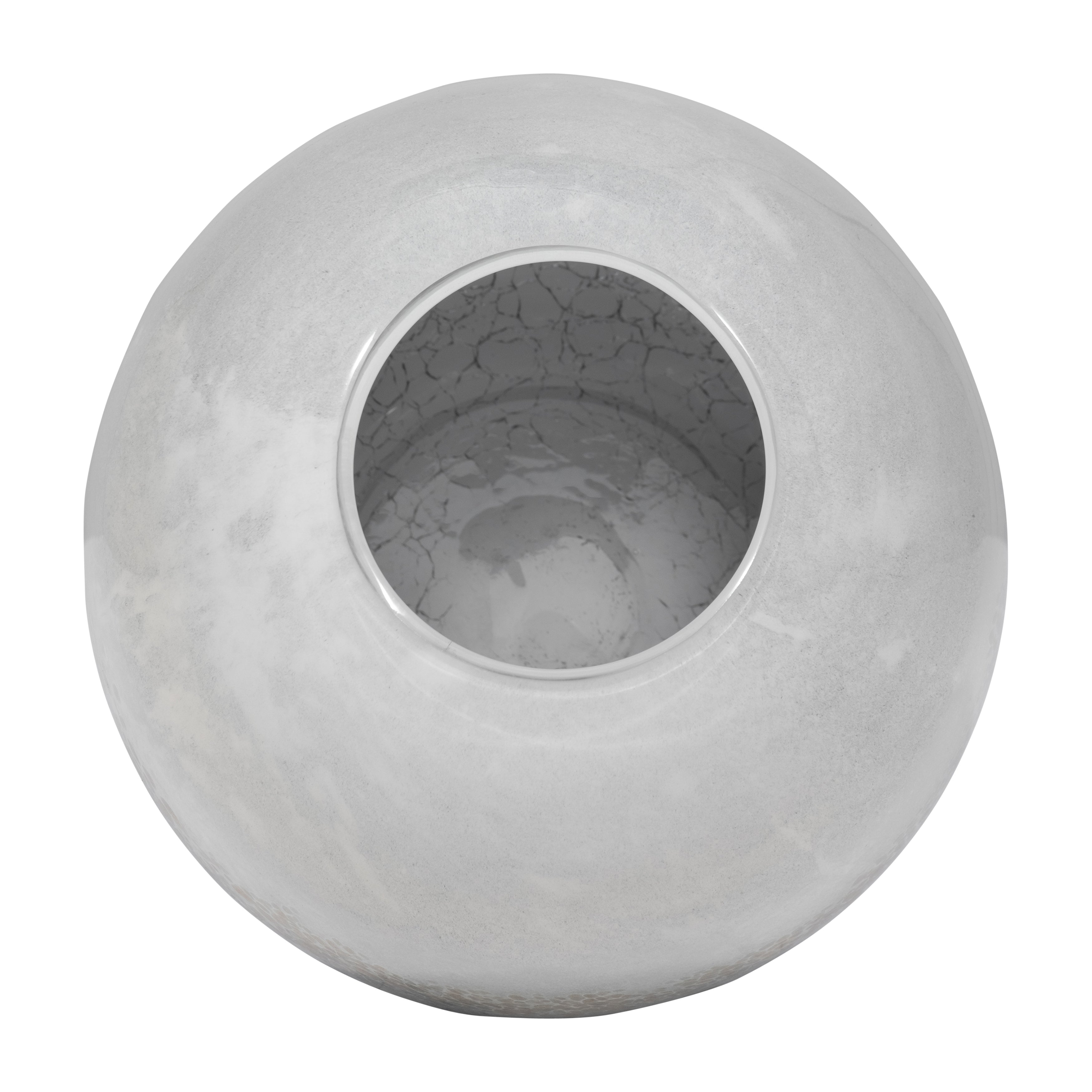 Glass 8" Crackle Vase - Thumbnail 2