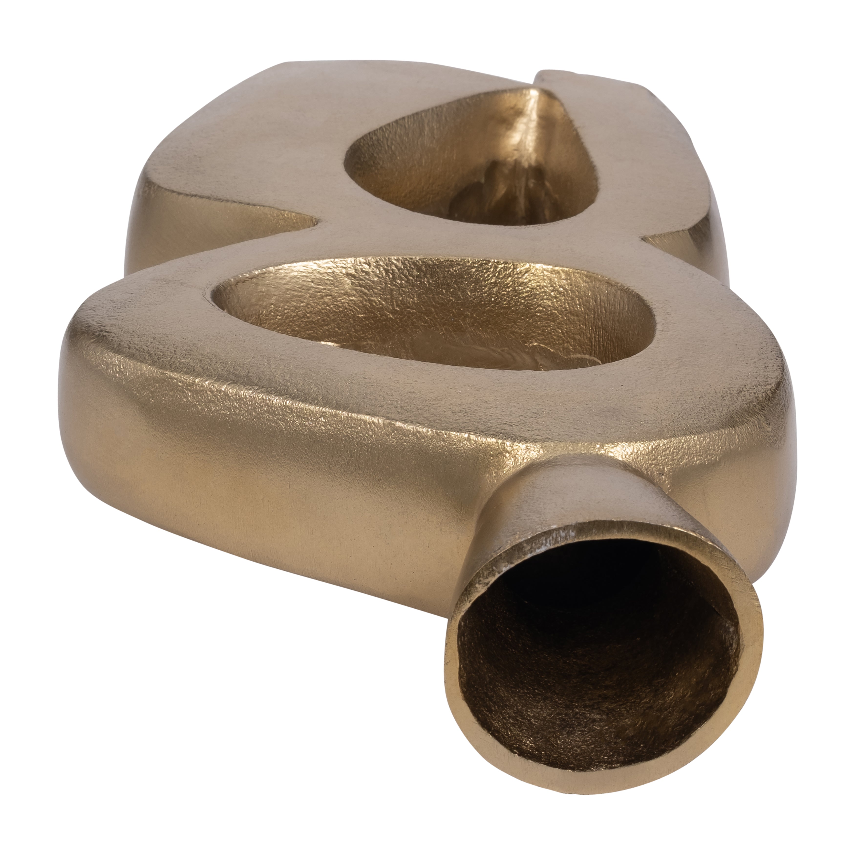 Metal, 15" Abstract Vase, Gold - Decor Addict, LLC