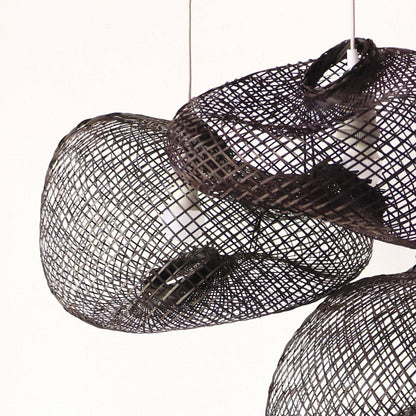 Reshape able bamboo pendant light: Natural / E - Decor Addict, LLC