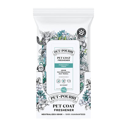 Pet~Pourri - Pet Coat Wipes - 50ct - Pawsitively Fresh Scent - Decor Addict, LLC